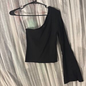 Elegant Black One-Shoulder Top